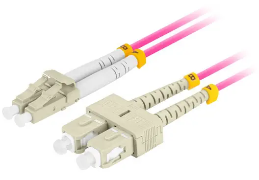 FO-LUSU-MD41-0020-VT Cable de fibra óptica e InfiniBand 2 m 2x LC 2x SC LC/SC Rosa