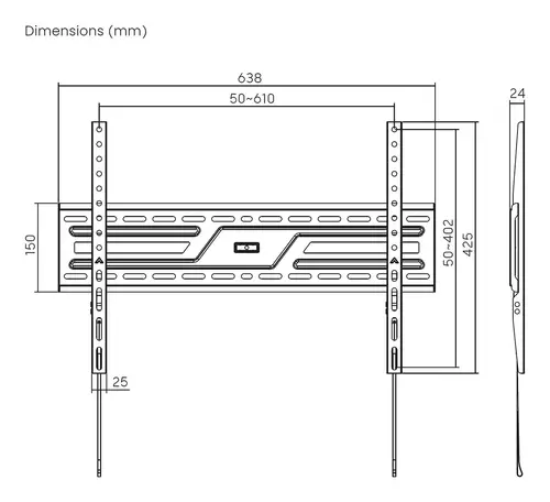 Soporte eco ultra delgado para monitor/TV 75kg de 37-86, Negro - Imagen 7