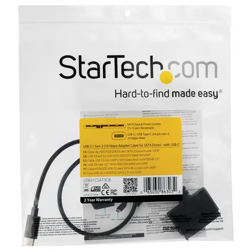 Cable Adaptador USB 3.1 (10 Gbps) a SATA para unidades de disco de 2,5 Pulgadas - USB-C - Imagen 4