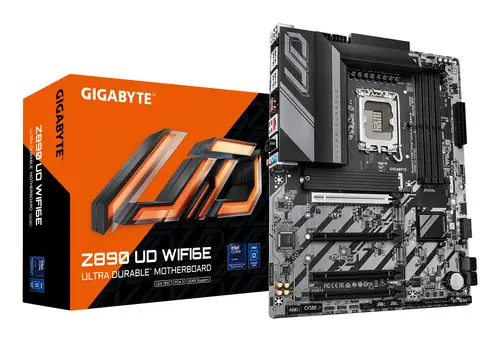 Placa base Z890 UD WIFI6E - Compatible con CPUs Intel Core Ultra (Serie 2), VRM de 12+1+2 fases, hasta 8800MHz DDR5 (OC), 1xPCIe 5.0 + 2xPCIe 4.0, Wi-Fi 6E, LAN 2.5GbE, USB 4 - Imagen 1