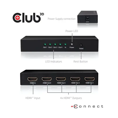 HDMI 2.0 UHD Splitter 4 Ports - Imagen 3