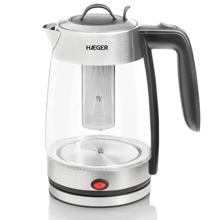 EK-22F.020A tetera eléctrica 1,8 L 2200 W Gris, Transparente