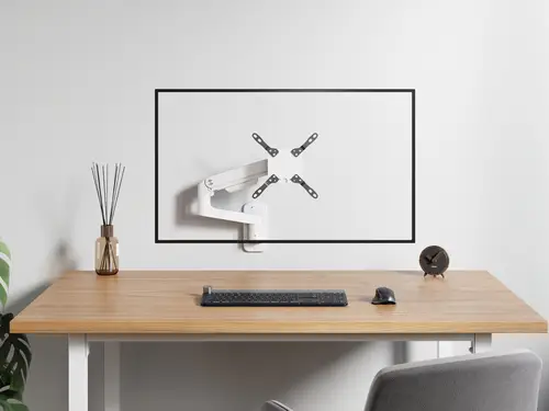 650140 soporte para monitor 124,5 cm (49") Pared Blanco - Imagen 4