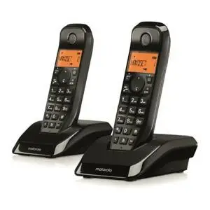 S12 Duo Teléfono DECT Identificador de llamadas Negro