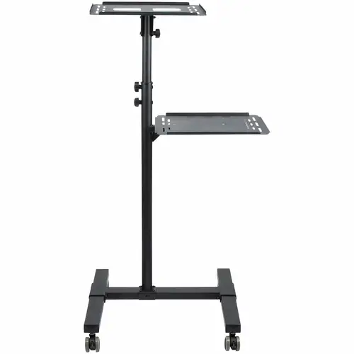 Soporte Móvil para Proyector y Ordenador Portátil - Carrito de Servicio Pesado para Proyector (2 Estantes) - de Altura Ajustable para Presentaciones - con Ruedas Bloqueables - Imagen 11