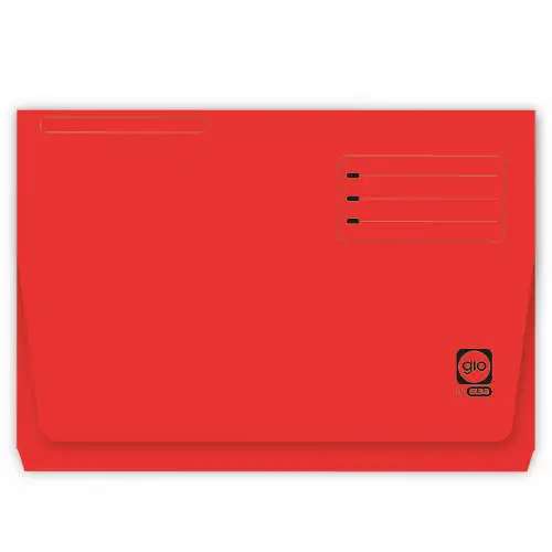 SUBCARPETA CON BOLSA Y SOLAPA INTENSAS 320 GRS FOLIO COLOR ROJO G..