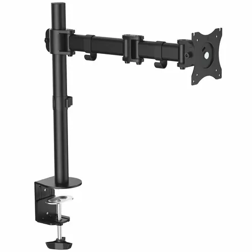 Soporte VESA de Sobremesa para 1 Monitor - Base para Pantallas VESA de hasta 34" con Mástil Articulado - Altura Ajustable - de Montaje mediante Abrazadera/ Ojal - Negro - Imagen 1