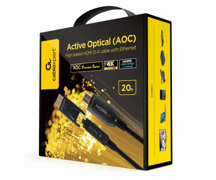 CCBP-HDMID-AOC-20M cable HDMI HDMI tipo A (Estándar) Negro