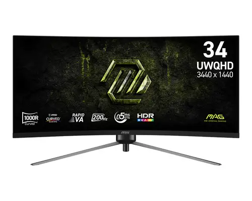 MAG 345CQRF E20 pantalla para PC 86,4 cm (34") 3440 x 1440 Pixeles UltraWide Dual Quad HD Negro - Imagen 1