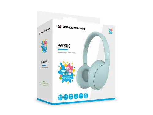 PARRIS04B auricular y casco Auriculares Inalámbrico y alámbrico Diadema Llamadas/Música Bluetooth Azul claro - Imagen 4