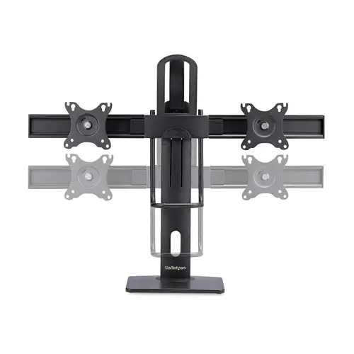 Soporte de Escritorio de Travesaño para Dos Monitores de 27 Pulgadas - Capacidad de 12kg - Soporte VESA de 75x75 o 100x100 - Ajustable - Imagen 11