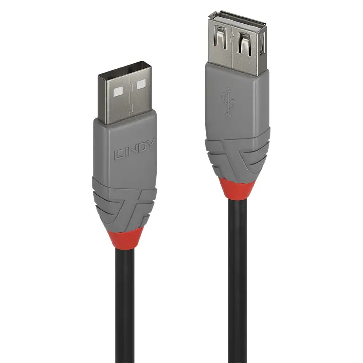 36704 cable USB USB 2.0 3 m USB A Negro, Gris