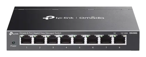 Omada ES208G switch Gestionado L2 Gigabit Ethernet (10/100/1000) Negro - Imagen 1