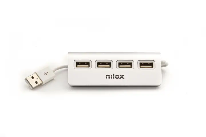 HUB sobremesa de aluminio con 4 puertos USB 2.0