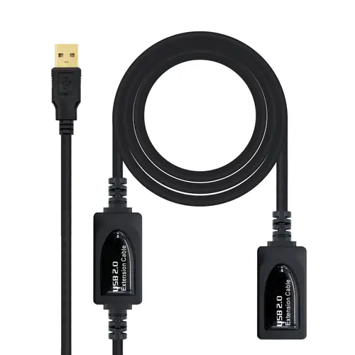 CABLE USB 2.0 PROLONGADOR CON AMPLIFICADOR, TIPO A/M-A/H, 10 M - Imagen 1