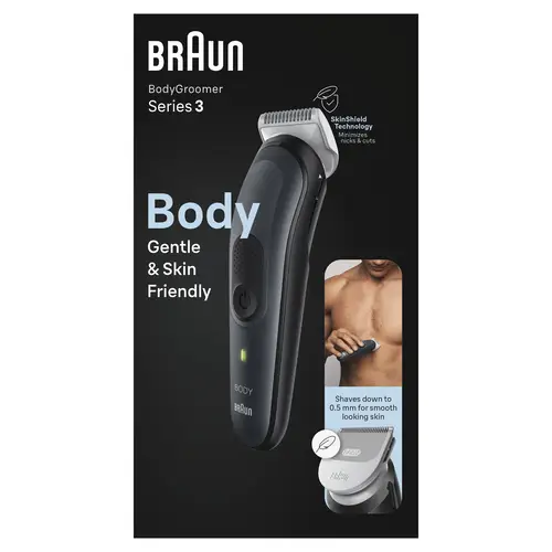 BodyGroomer 3 BG3340 Negro, Gris - Imagen 1