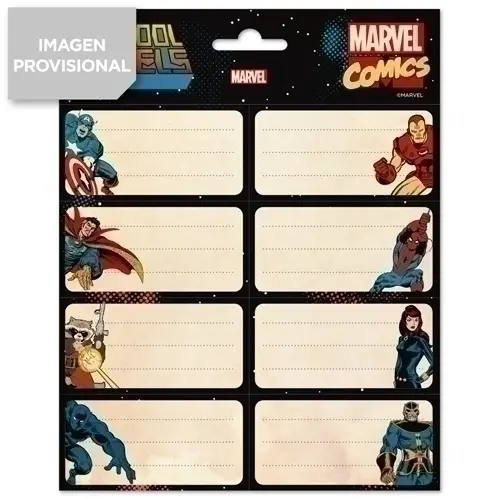 ETIQUETA ESCOLAR ERIK 15,8x20 MARVEL