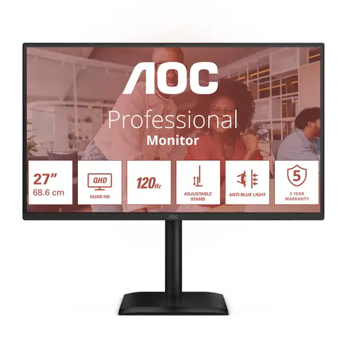 E4 Q27E4CV pantalla para PC 68,6 cm (27") 2560 x 1440 Pixeles Quad HD LED Negro - Imagen 1