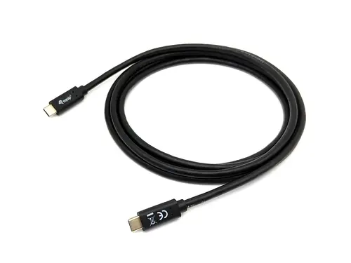 CABLE USB-C A USB-C 0,5M EQUIP 128348 TRANSFERENCIA 5G 3A COLOR NEGRO - Imagen 2