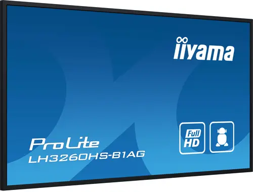 LH3260HS-B1AG pantalla de señalización Pizarra de caballete digital 80 cm (31.5") LED Wifi 500 cd / m² Full HD Negro Procesador incorporado Android 11 24/7 - Imagen 3