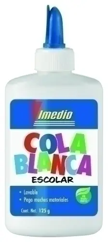 IMEDIO COLA BLANCA ESCOLAR BOTE 125GR NUEVO DISEÑO - Pack de 12 unidades