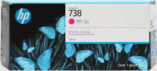 Cartucho de tinta magenta DesignJet 738 de 300 ml - Imagen 1