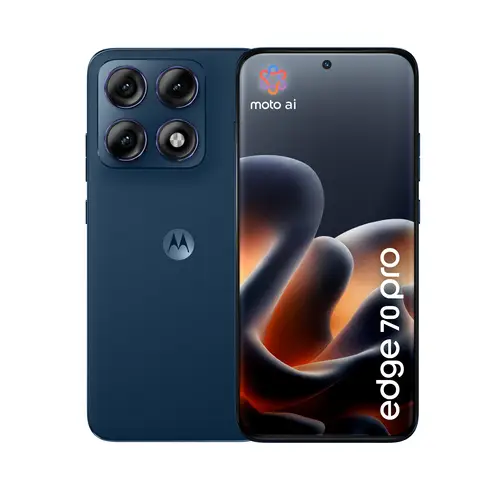edge 70 pro 17,2 cm (6.78") SIM doble Android 16.0 5G USB Tipo C 12 GB 512 GB 6500 mAh Azul oscuro - Imagen 1
