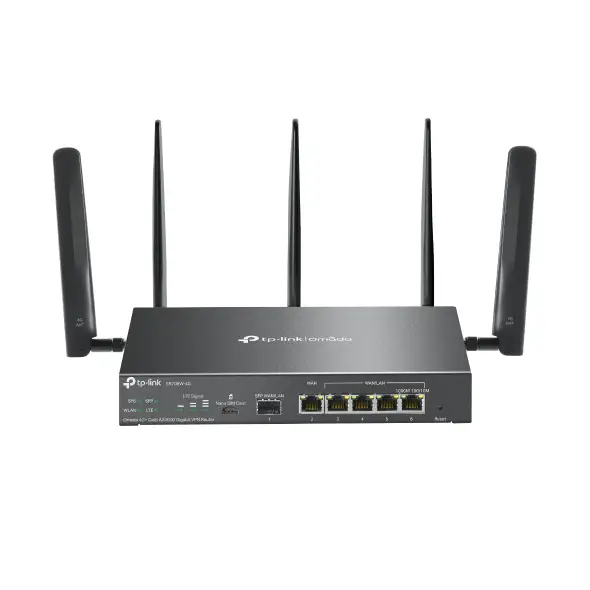 Omada ER706W-4G router inalámbrico Gigabit Ethernet Doble banda (2,4 GHz / 5 GHz) Negro