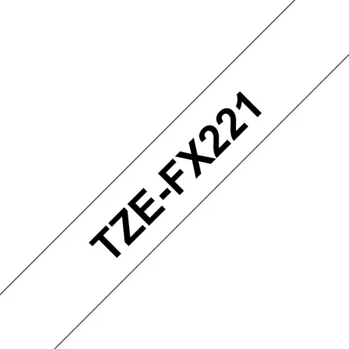 TZE-FX221 cinta para impresora de etiquetas Negro sobre blanco - Imagen 1
