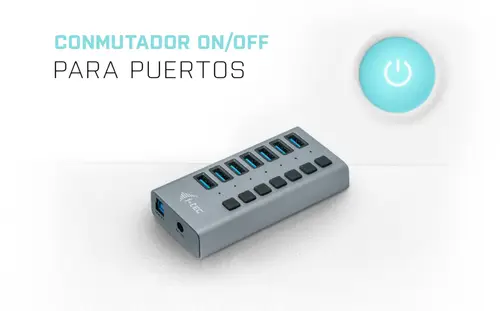USB 3.0 Charging HUB 7port + Power Adapter 36 W - Imagen 6