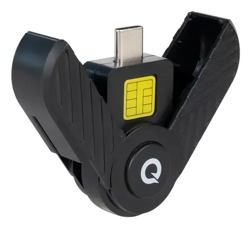 Lector Tarjetas Inteligentes, DNI Electrónico, USB-C, Negro - Imagen 2