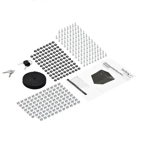 Armario Rack de Pared para Servidores 26U 19" 4 Columnas y Estante 1U - Rack de Servidores de Montaje en Pared con Bisagra - Rack Ventilado para Equipo de Red - Imagen 7