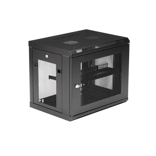 Armario Rack de Pared para Servidores 9U 19"2 Columnas y Estante 1U - Rack de Servidores de Montaje en Pared - Rack Ventilado para Equipo de Red - Imagen 2
