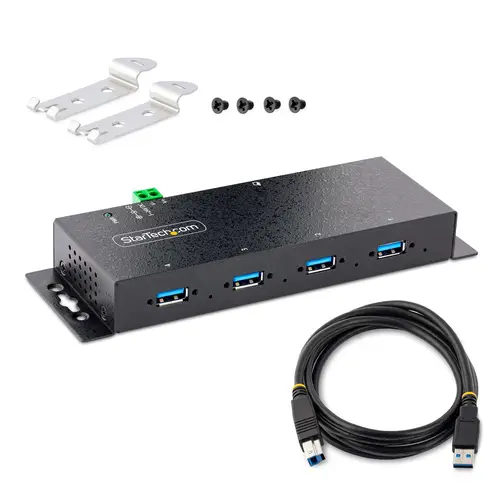 Hub Industrial USB 3.0 de 5Gbps de 4 Puertos - Concentrador USB con Protección de Picos y Descargas ESD - Ladrón USB-A de Montaje en Pared/Escritorio/DIN - Imagen 8