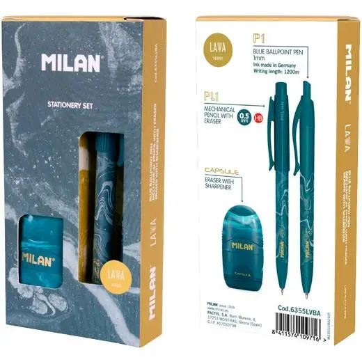 SET ESCRITURA MILAN SERIE LAVA AZUL