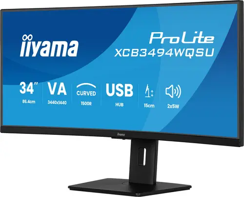 ProLite XCB3494WQSU-B1 pantalla para PC 86,4 cm (34") 3440 x 1440 Pixeles UltraWide Quad HD LED Negro - Imagen 5