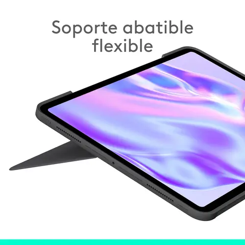 Combo Touch, funda con teclado, iPad Pro 13 pulgadas (M4)(2024) - Teclado retroiluminado extraíble con soporte abatible, escritura cómoda, modo multiuso, Disposición QWERTY Español - Grafito - Imagen 2