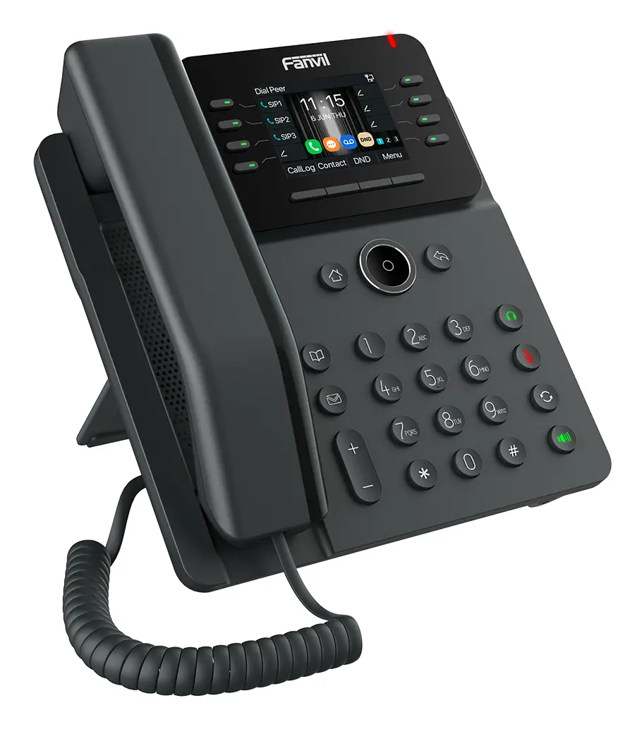 V62W teléfono IP Negro 12 líneas LCD