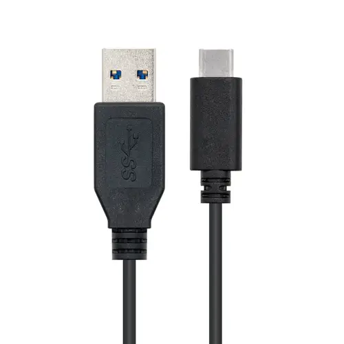 USB 3.1, 1m cable USB USB 3.2 Gen 2 (3.1 Gen 2) USB C USB A Negro - Imagen 2