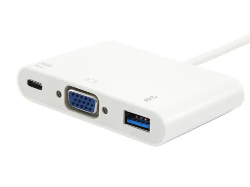 Adaptador USB-C a VGA (HD15), USB-A, 60W USB PD - Imagen 3