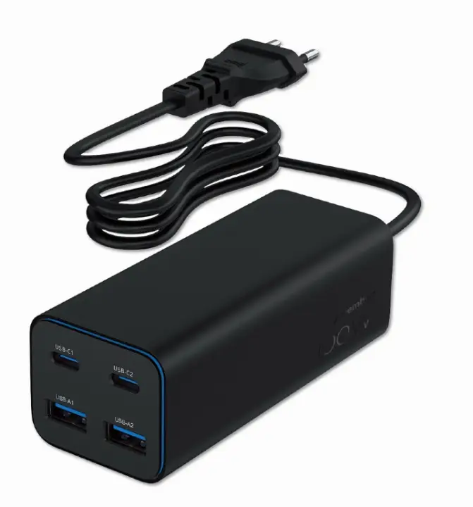 TA-UC-2A2C-PD100-01-BK cargador de dispositivo móvil Portátil, Smartphone Negro Corriente alterna Carga rápida Interior