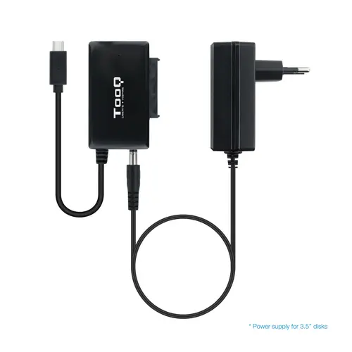 TQHDA-02C base de conexión para disco duro USB 3.2 Gen 1 (3.1 Gen 1) Type-C Negro - Imagen 2