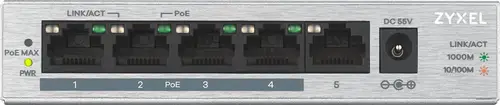 GS1005HP No administrado Gigabit Ethernet (10/100/1000) Energía sobre Ethernet (PoE) Plata - Imagen 2