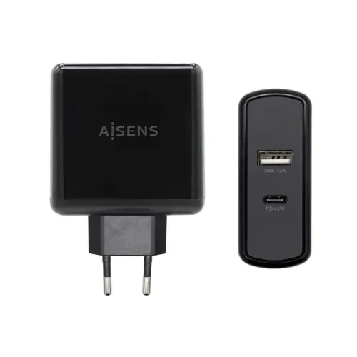 ASCH-2PD45A-BK cargador de dispositivo móvil GPS, Mando para videojuegos, MP3, MP4, Teléfono móvil, Portátil, Smartphone, Tableta Negro Corriente alterna Carga rápida Interior - Imagen 1
