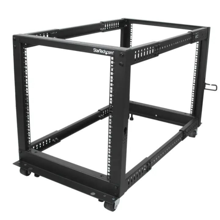 Rack 12U Móvil de Marco Abierto de 4 Columnas para Servidores - ..