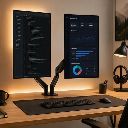 EW1491 soporte para monitor 86,4 cm (34") Escritorio Negro - Imagen 4