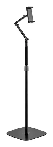 Soporte de suelo universal ajustable (3 pivotes) para tablet, Negro - Imagen 3