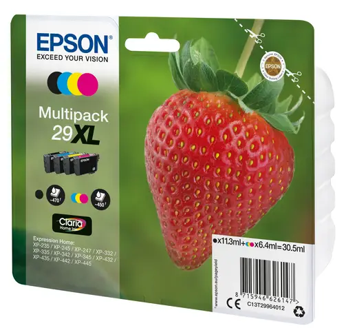 Strawberry Multipack 4-colours 29XL Claria Home Ink - Imagen 2