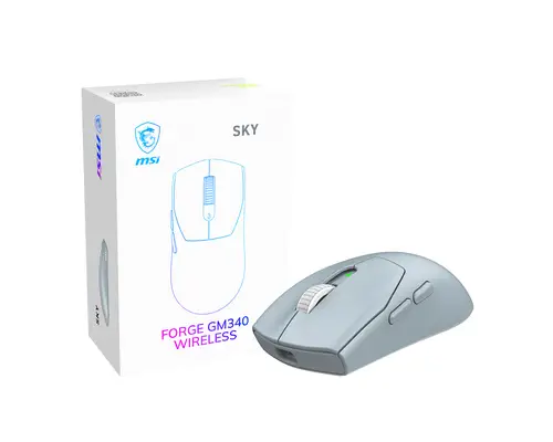 Forge Gm340 Wireless Sky ratón Juego Ambidextro RF Wireless + Bluetooth Óptico 12000 DPI - Imagen 1