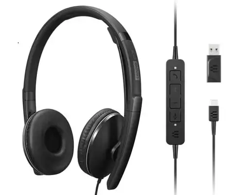 4XD1M39029 auricular y casco Auriculares Alámbrico Diadema USB Tipo C Negro - Imagen 1